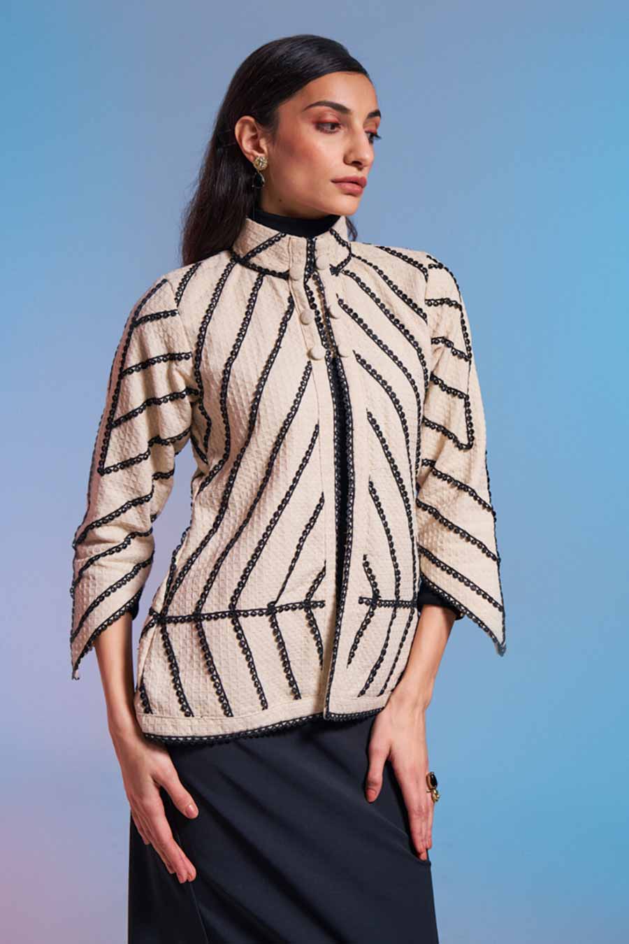Off-White Textured Lace Jacket