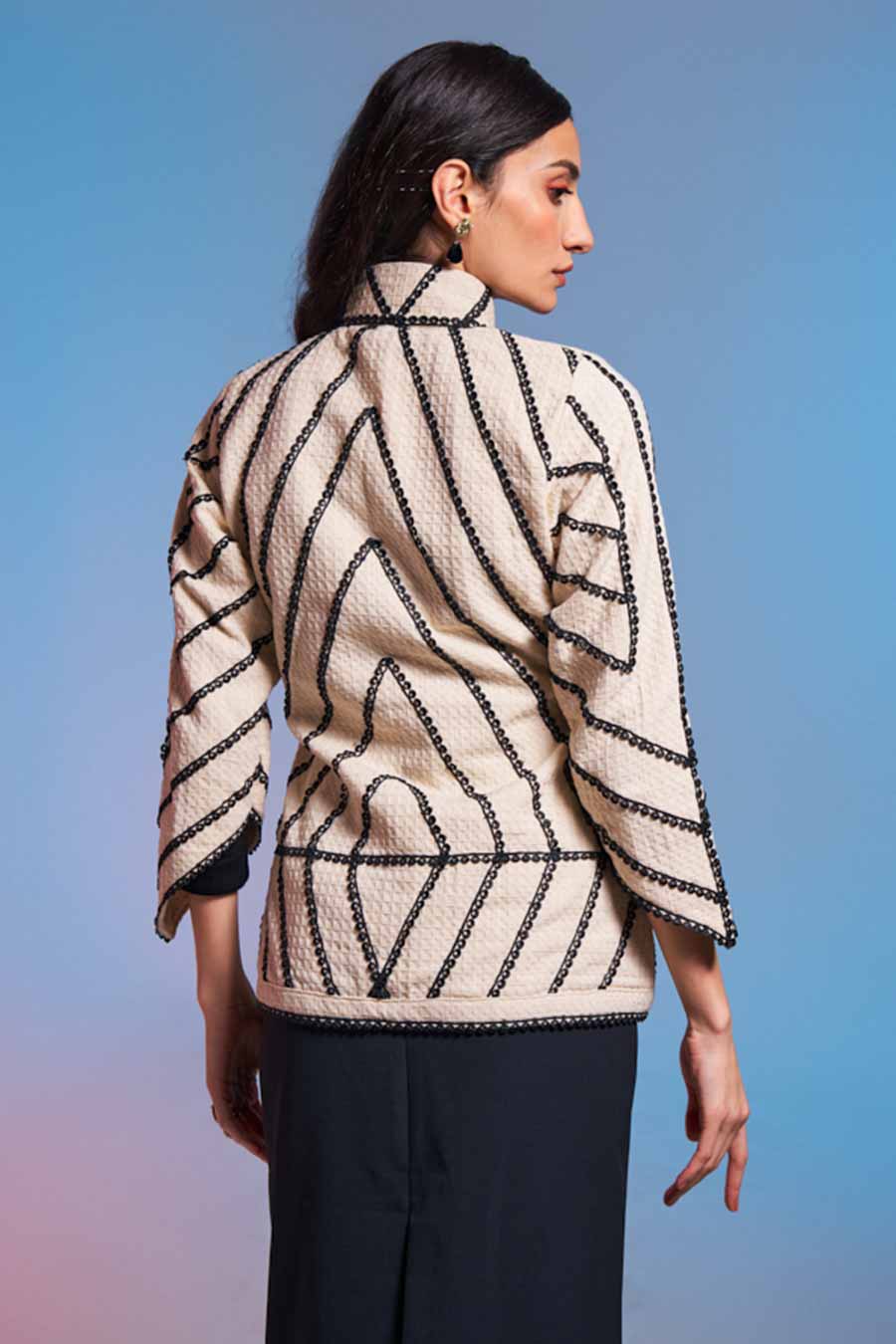 Off-White Textured Lace Jacket