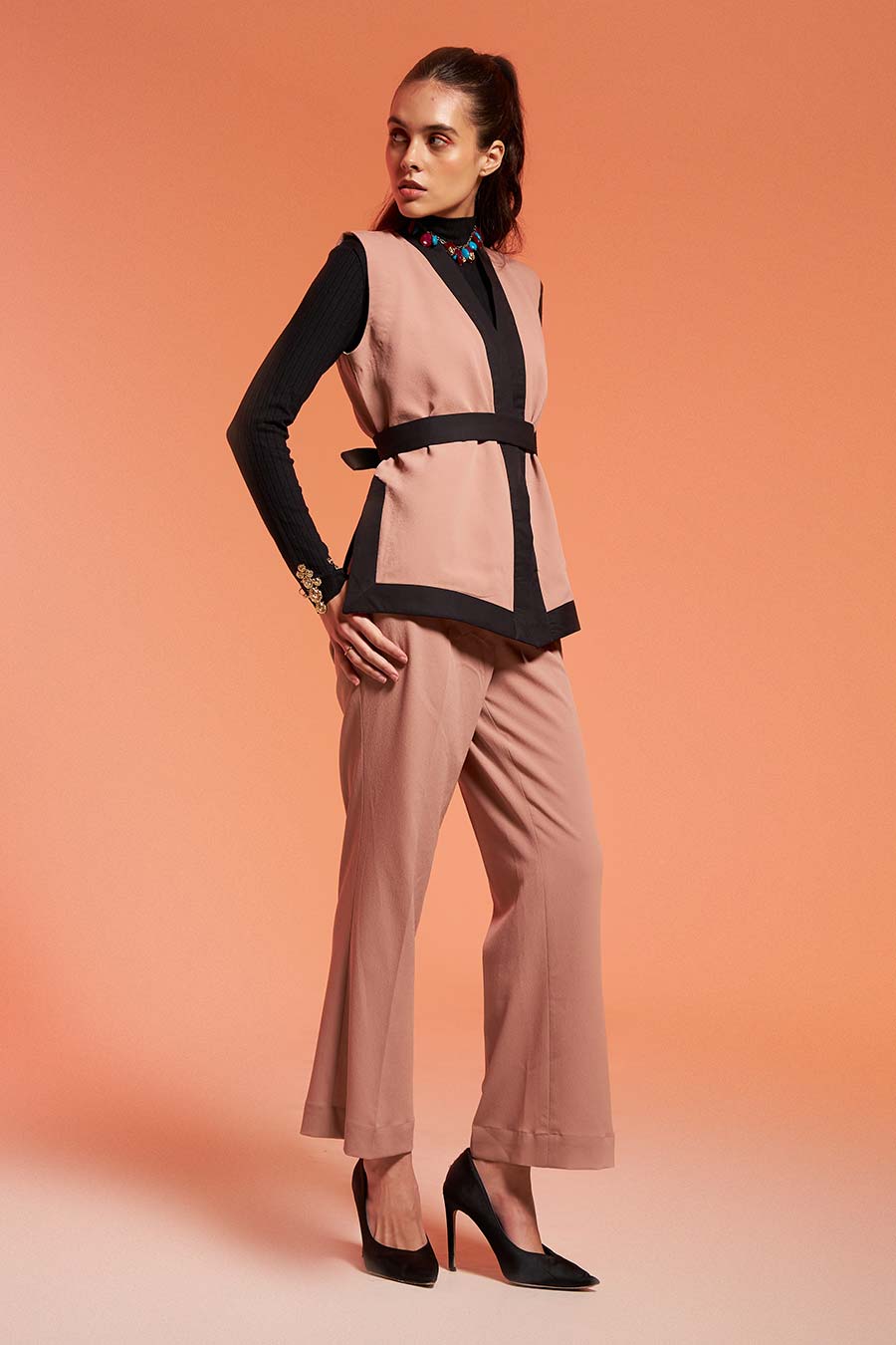 Peach Top & Pant Co-Ord Set