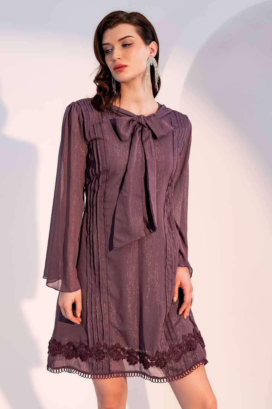 Purple Eva Short Dress