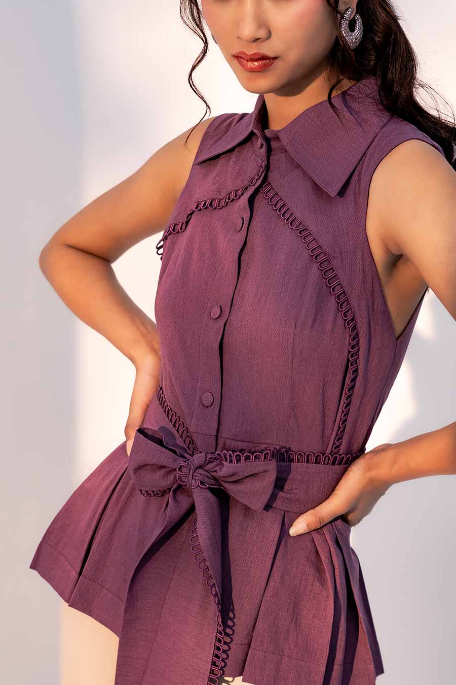 Purple Kendall Shirt Top
