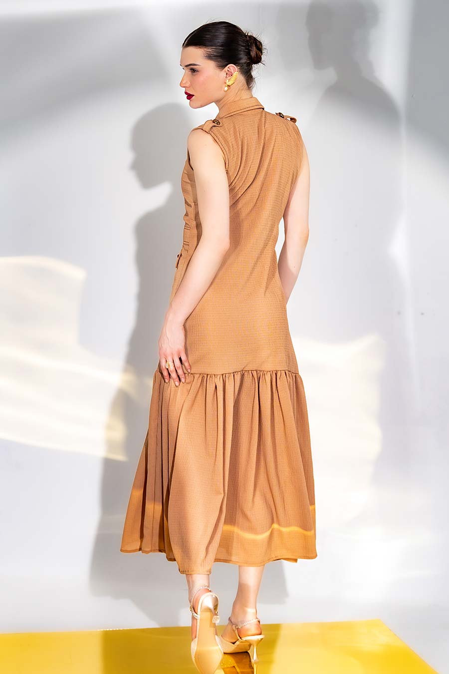 Beige Blake Long Dress