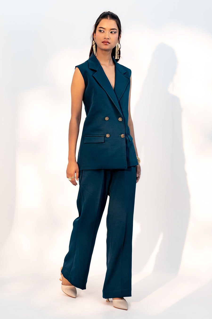 Rama Green Charlotte Blazer & Pant Co-Ord Set
