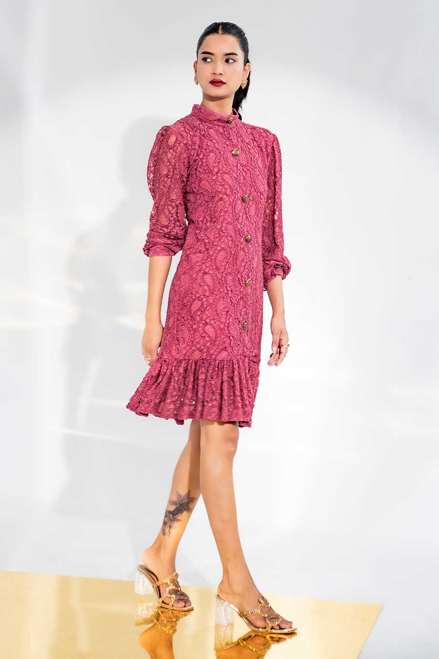 Pink Bella Lace Dress