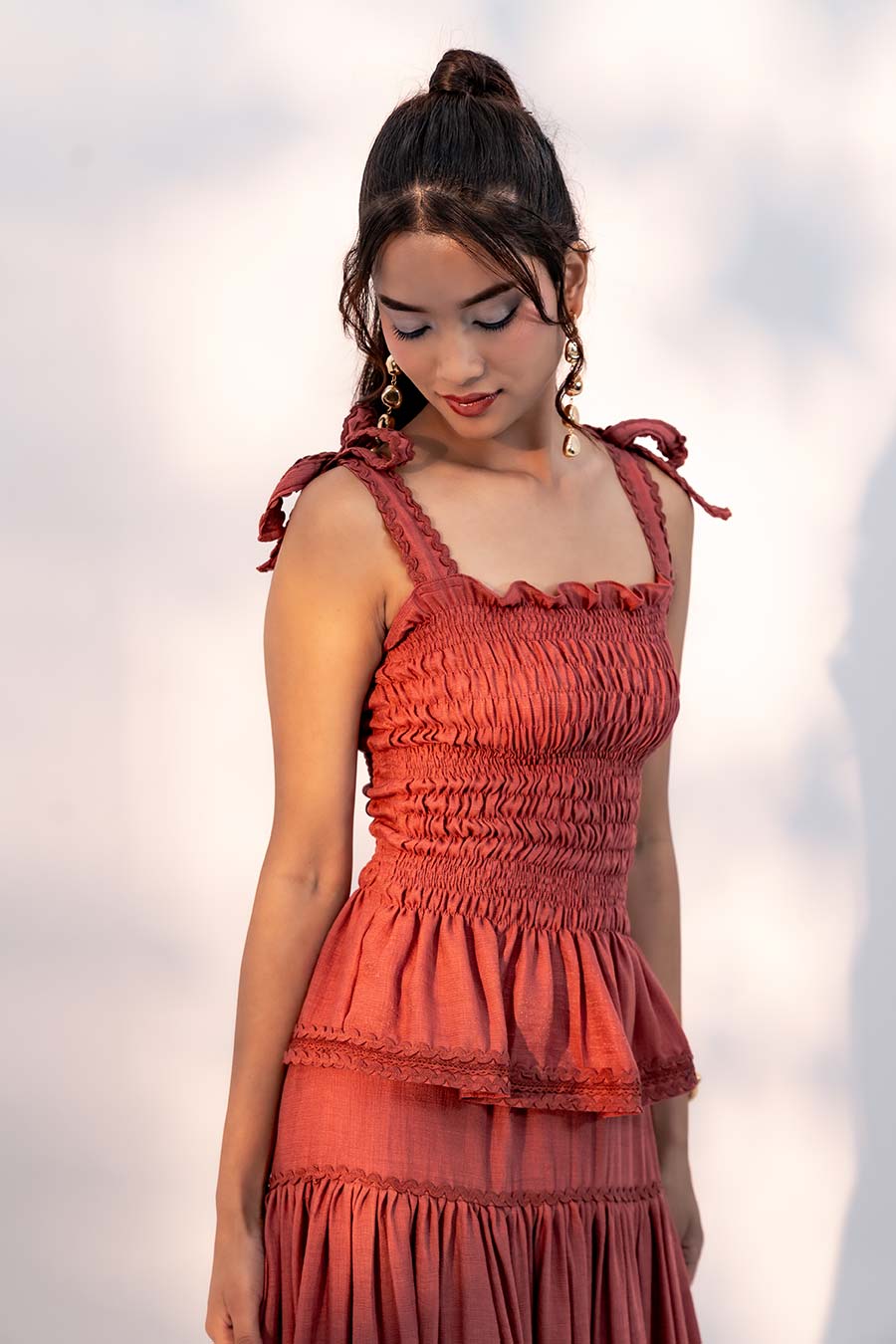 Rust Adelaide Top & Skirt Co-Ord Set