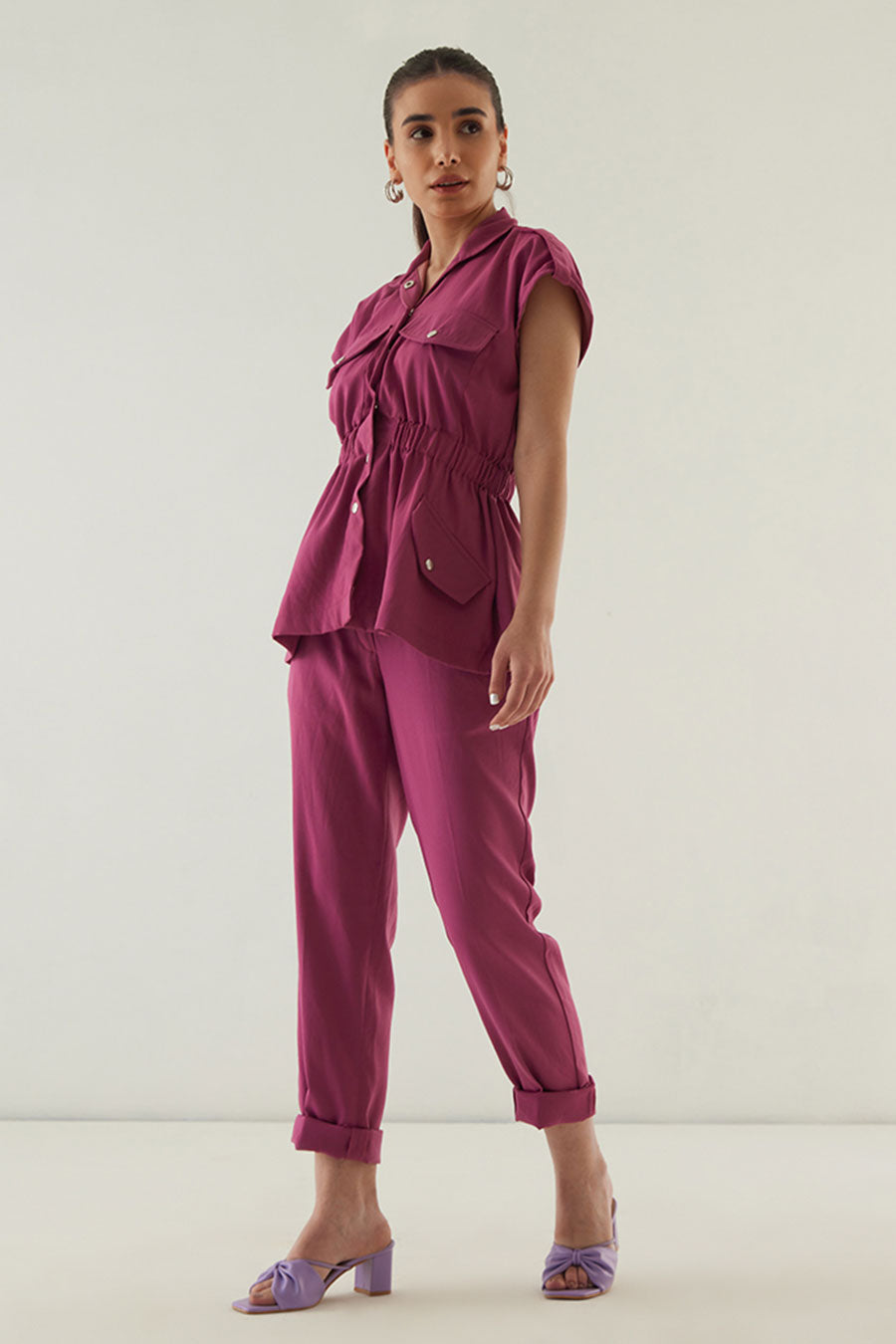 Pink Shirt & Pant Co-Ord Set