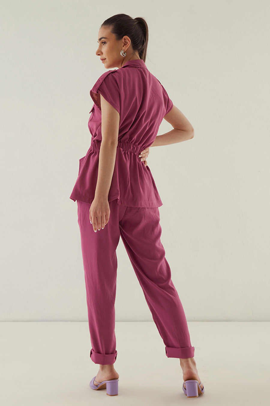 Pink Shirt & Pant Co-Ord Set