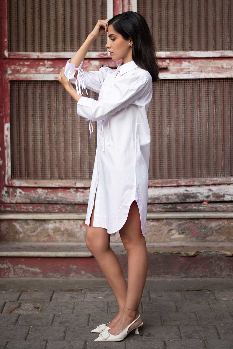 White Barbie Shirt Dress