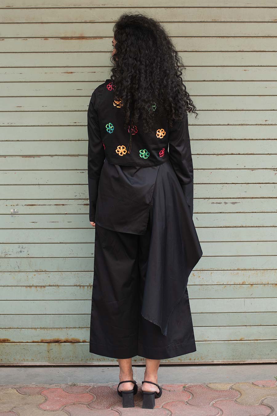 Black Asymmetric Shirt