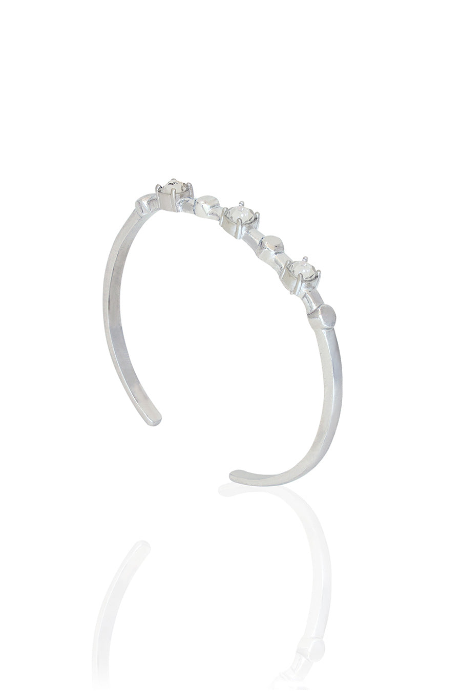 Diamond in Silver Water Lily Swarovski Bracelet