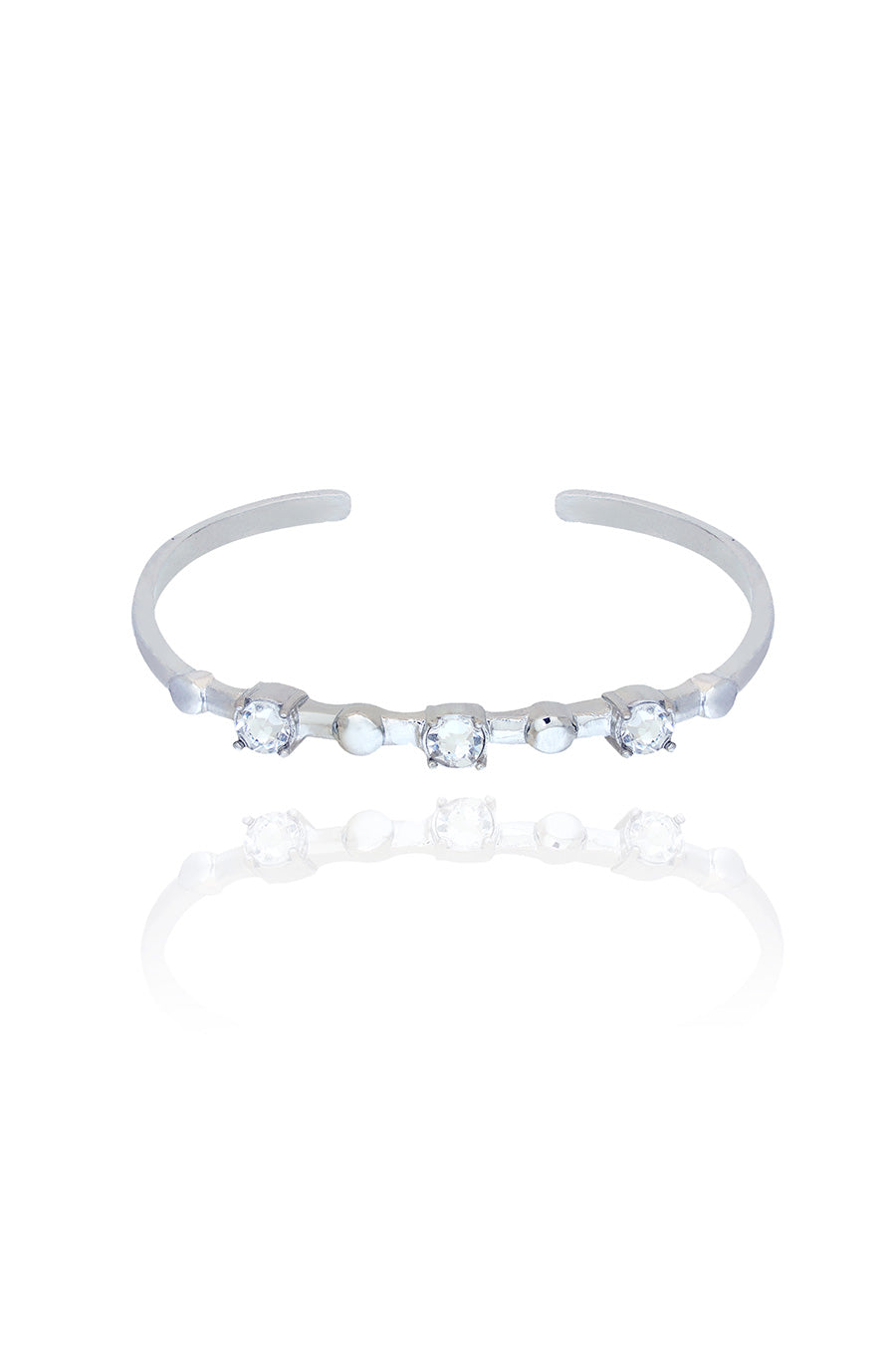 Diamond in Silver Water Lily Swarovski Bracelet
