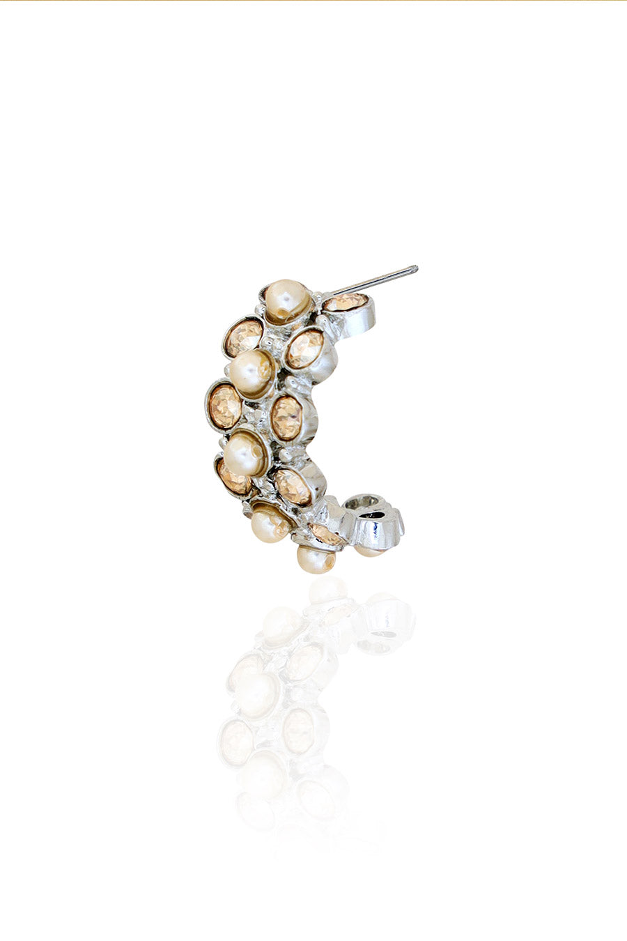 Silver Sweet Magnolia Swarovski Earrings