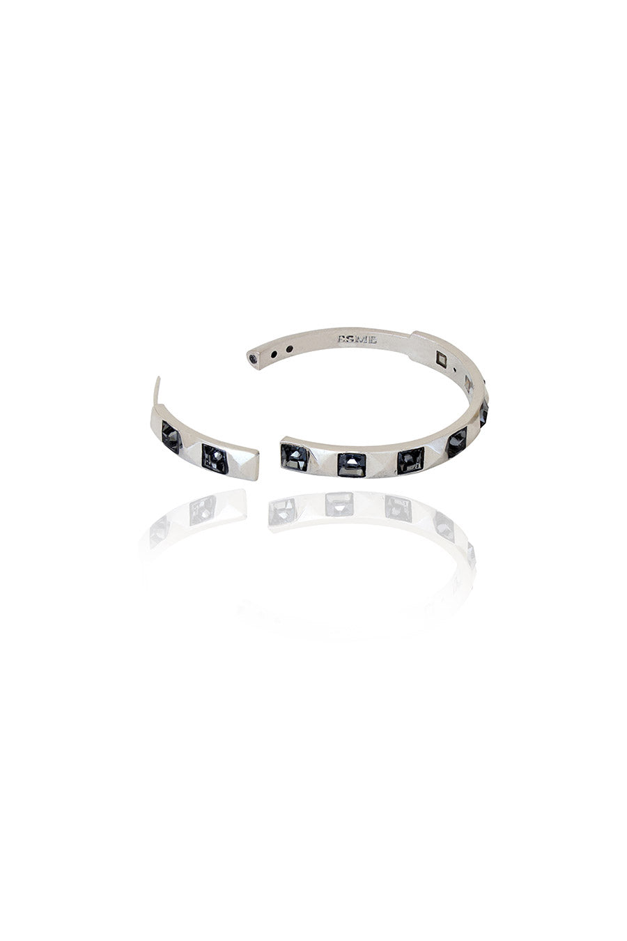 Black Musky Cedar Swarovski Hoop Earrings