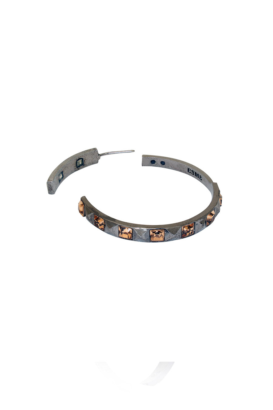Metal Gold Musky Cedar Swarovski Hoop Earrings