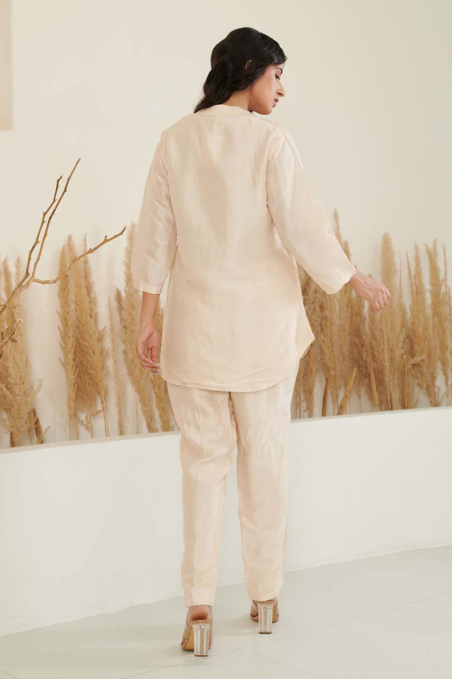 ERa Ivory Silk Embroidered Co-Ord Set