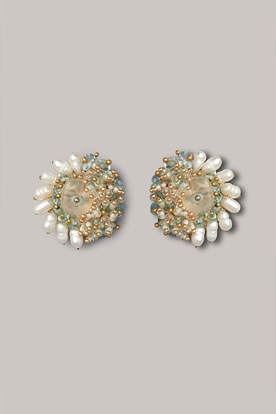 Multicolour Pearl Stud Earrings