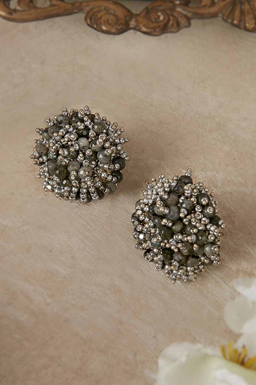 Black Crystal Stud Earrings