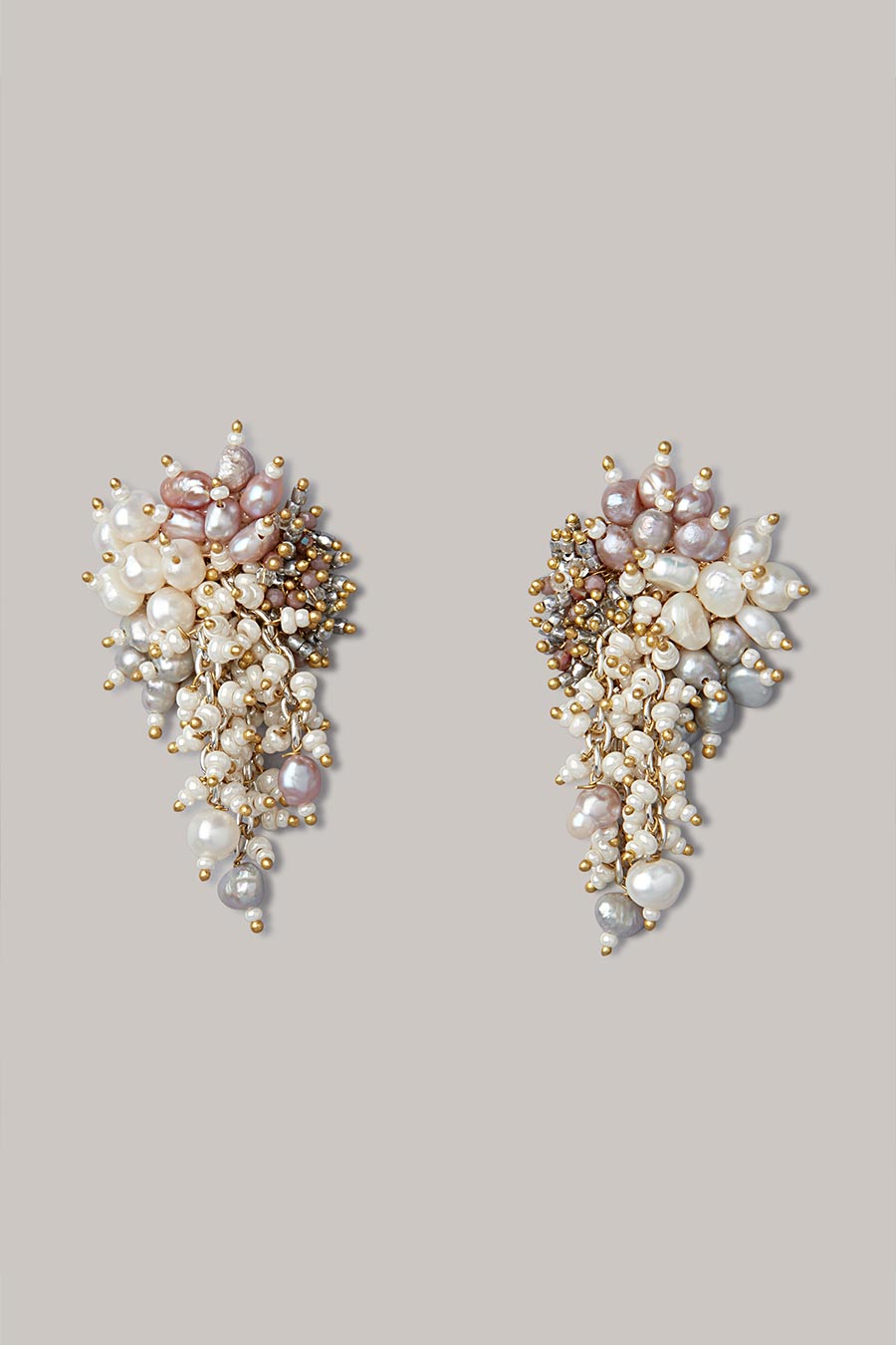 Multicolour Pearl Stud Earrings