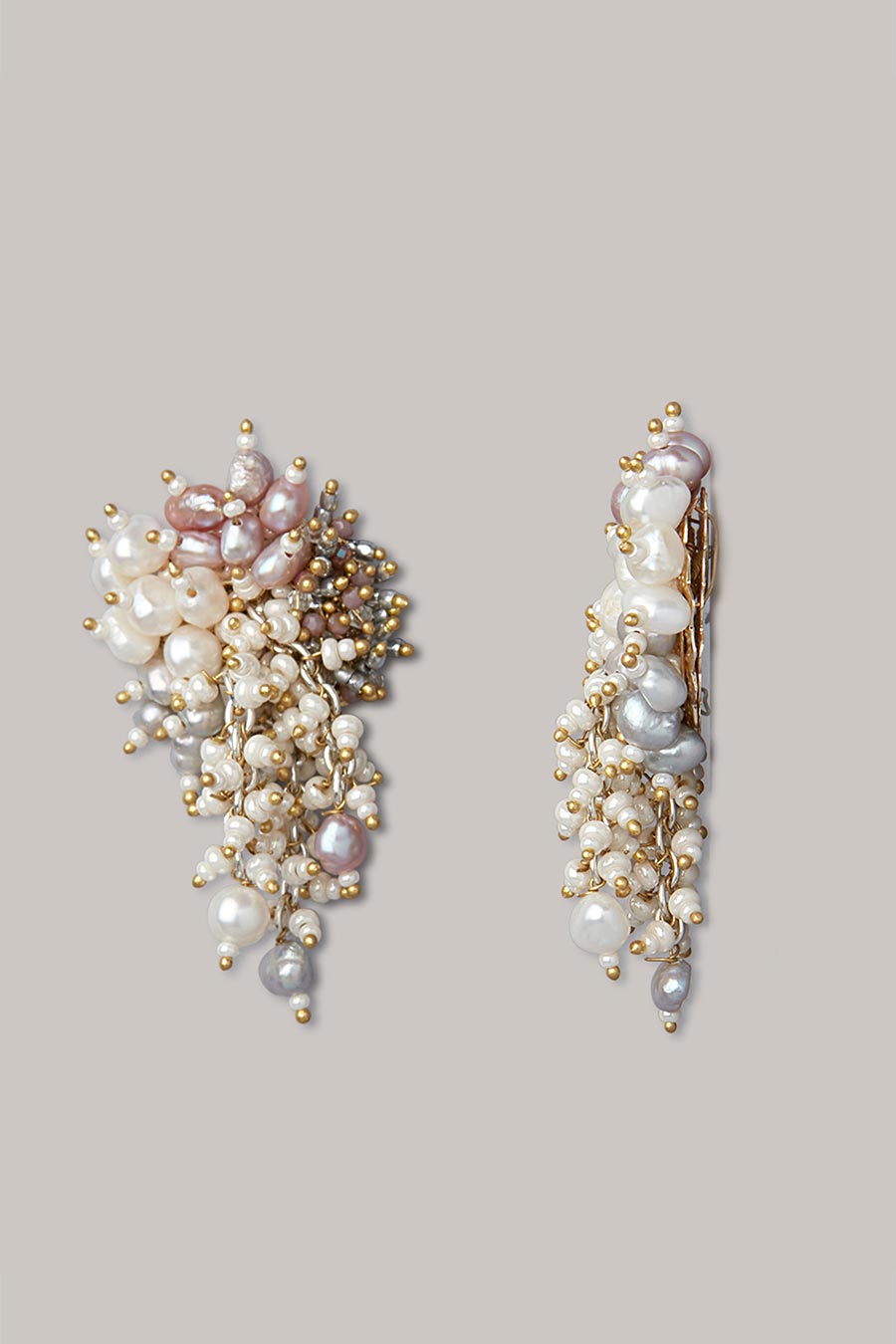 Multicolour Pearl Stud Earrings