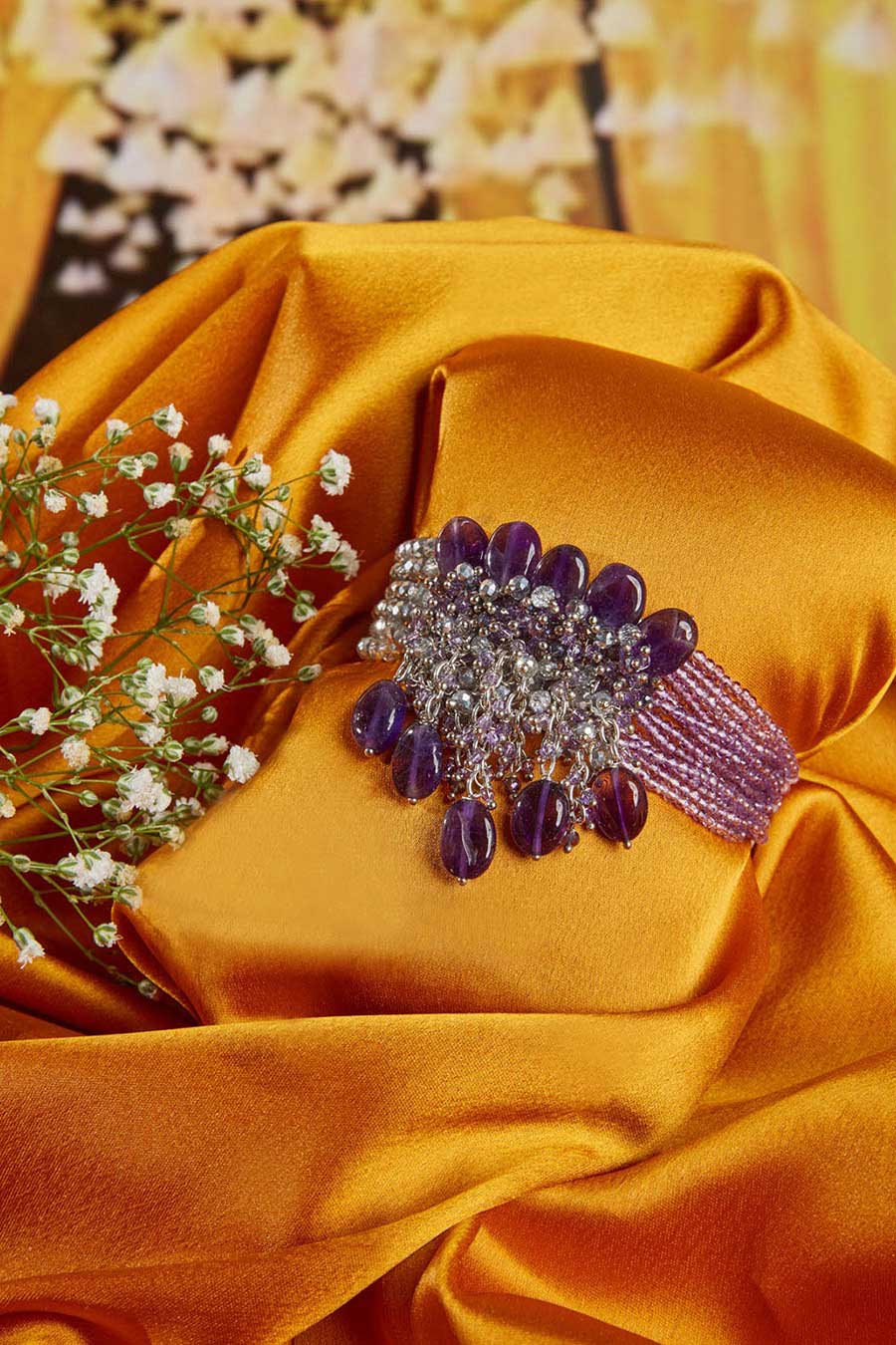 Purple Semi-Precious Stone Bracelet