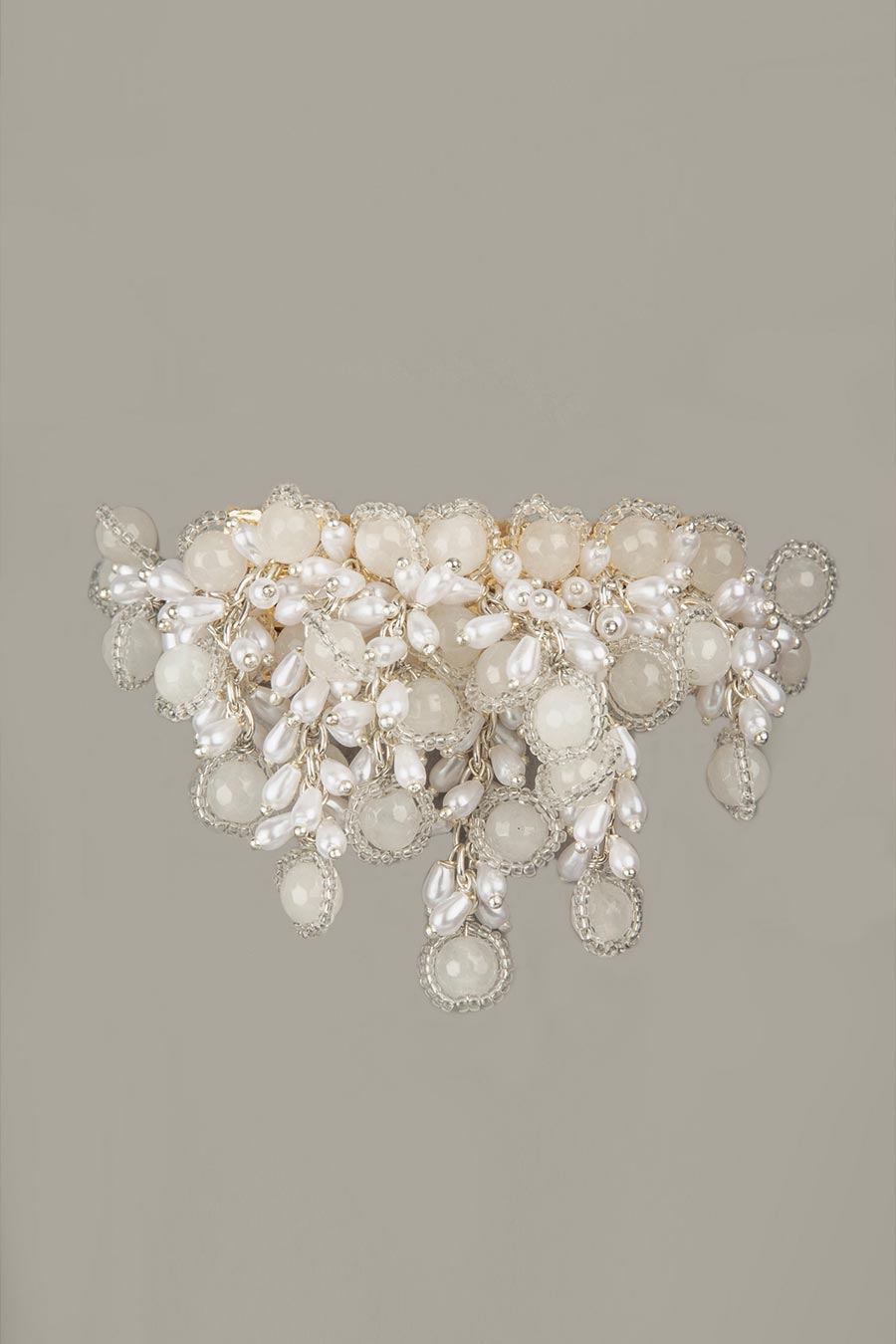 White Semi-Precious Stone Bracelet