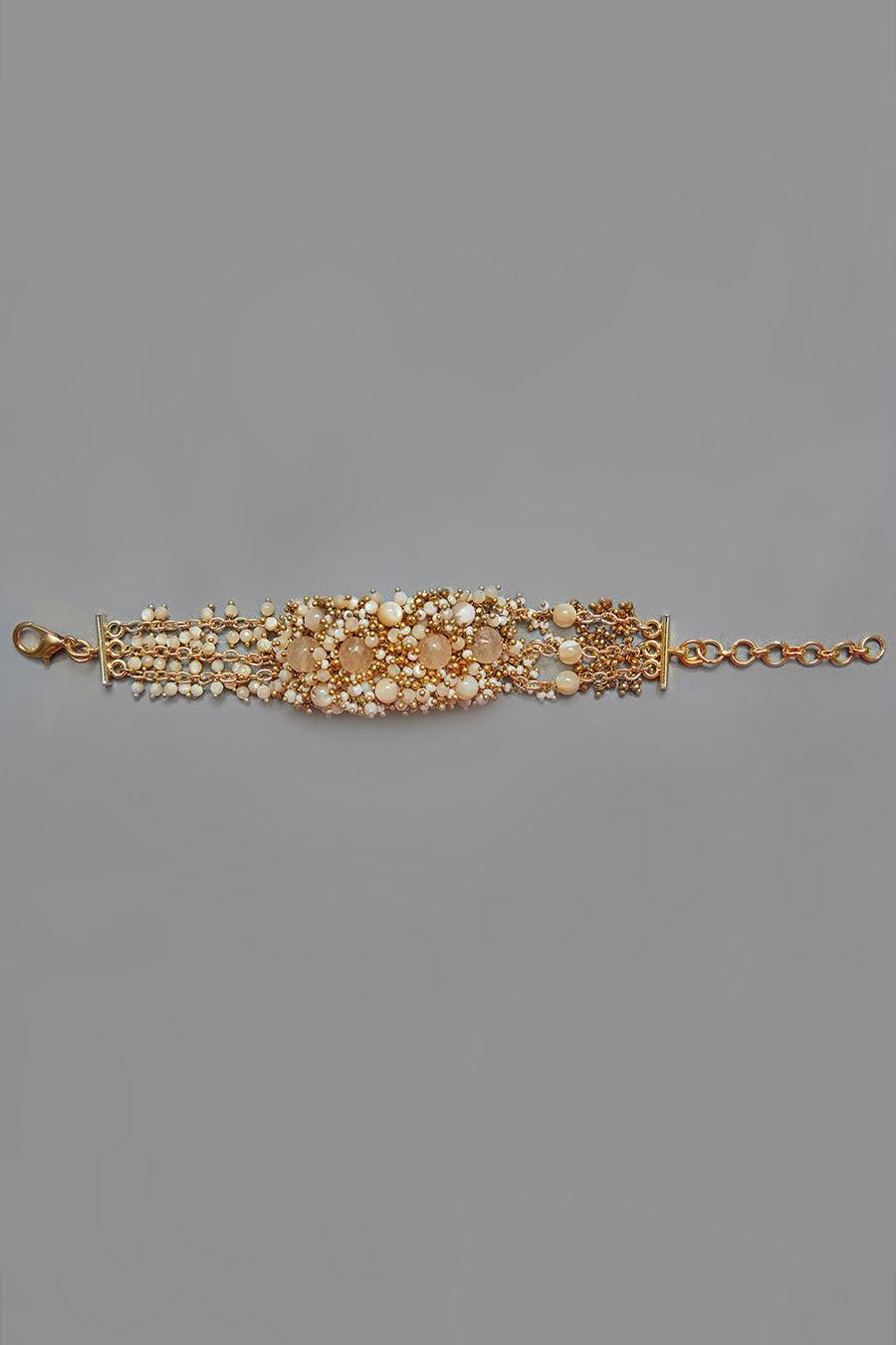 Beige Semi-Precious Stone Bracelet