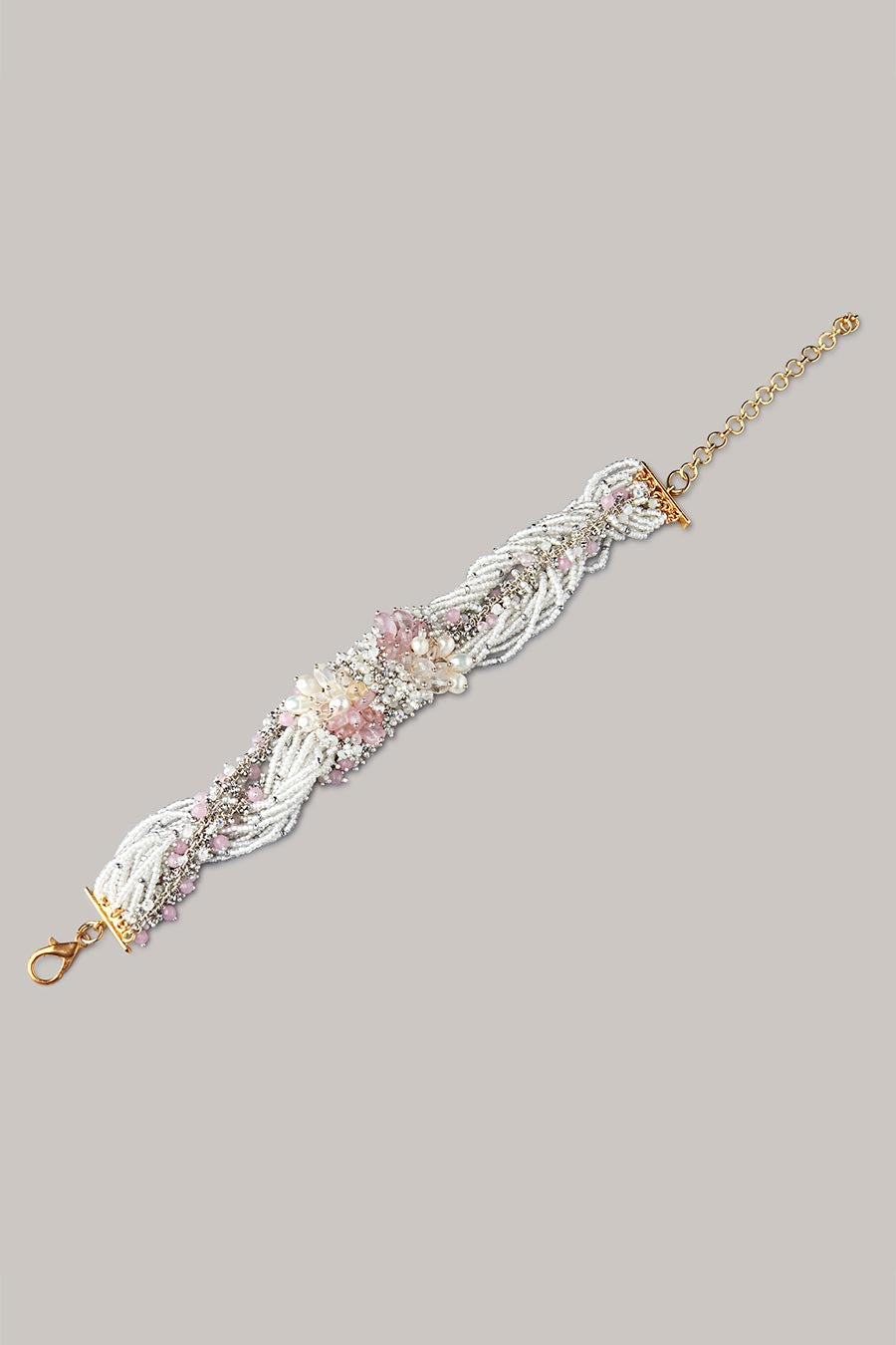 Pink Semi-Precious Stone Choker Necklace