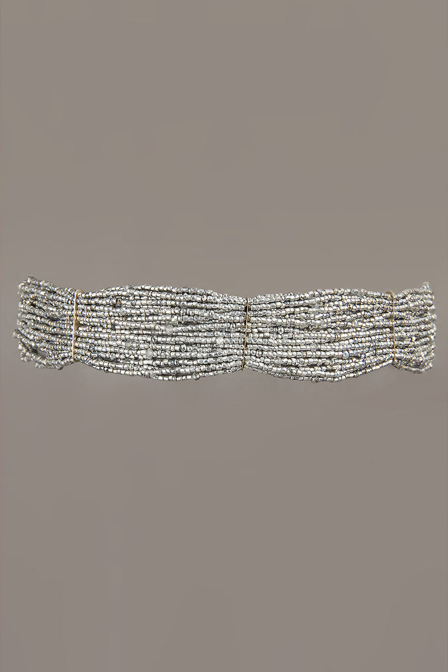 Silver Semi-Precious Stone Choker Necklace