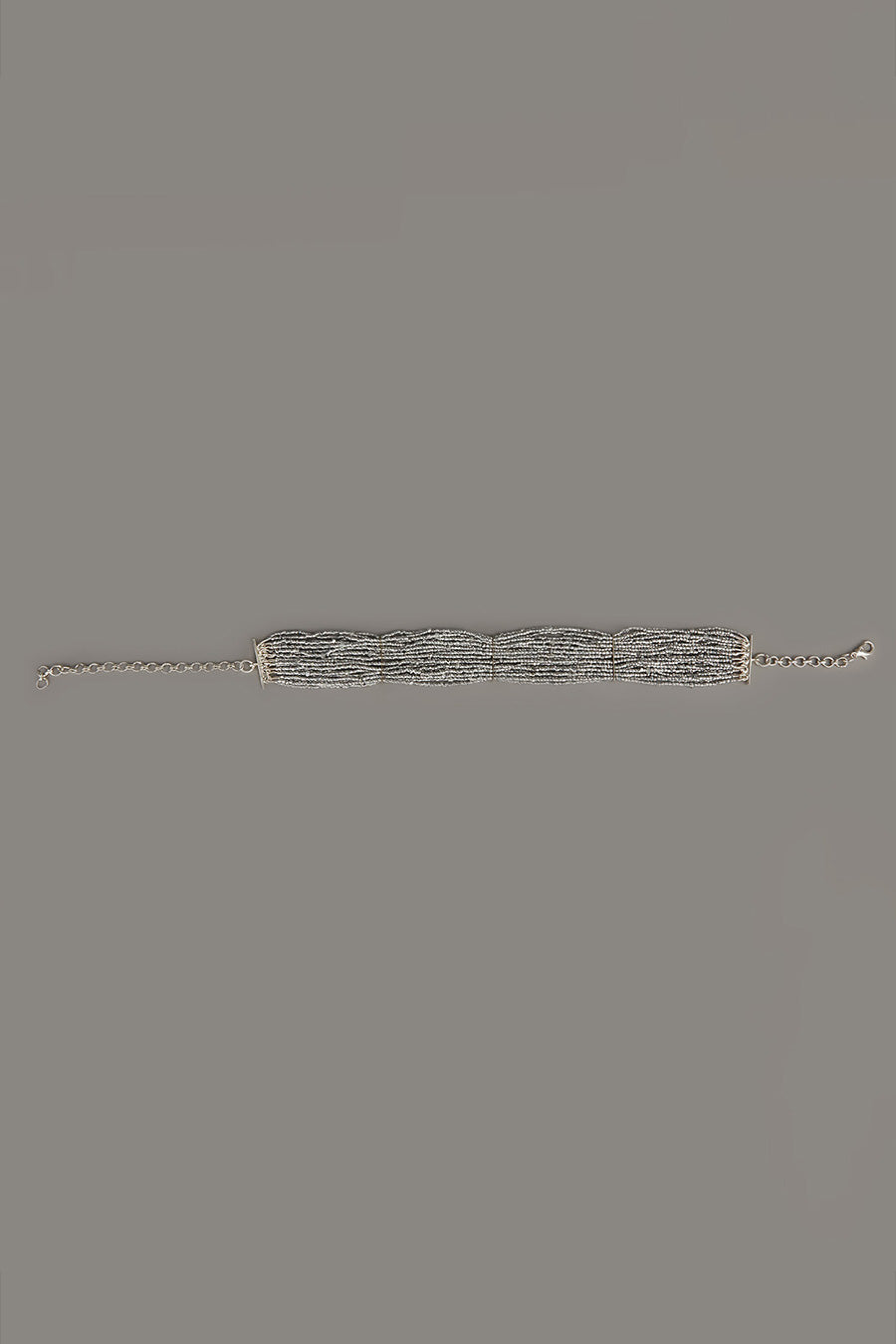 Silver Semi-Precious Stone Choker Necklace
