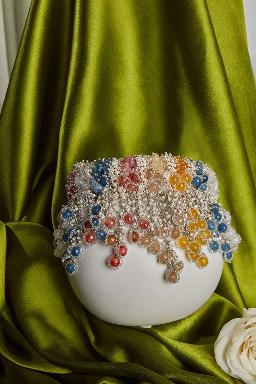 Multicolour Pearl Choker Necklace