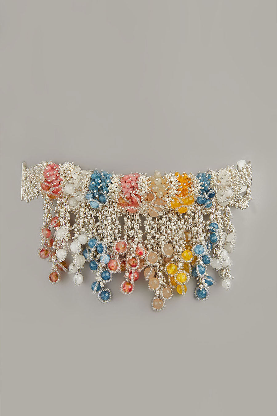 Multicolour Pearl Choker Necklace
