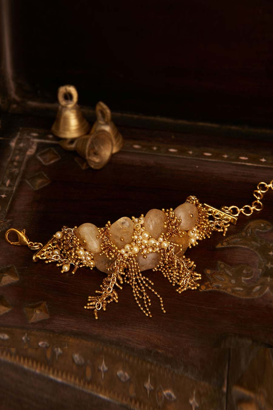 Gold Semi-Precious Stone Bracelet