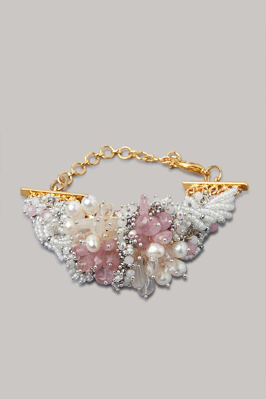 Pink Semi-Precious Stone Bracelet