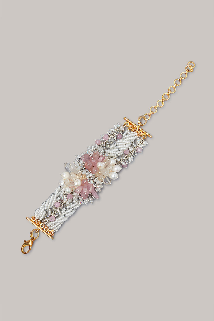 Pink Semi-Precious Stone Bracelet