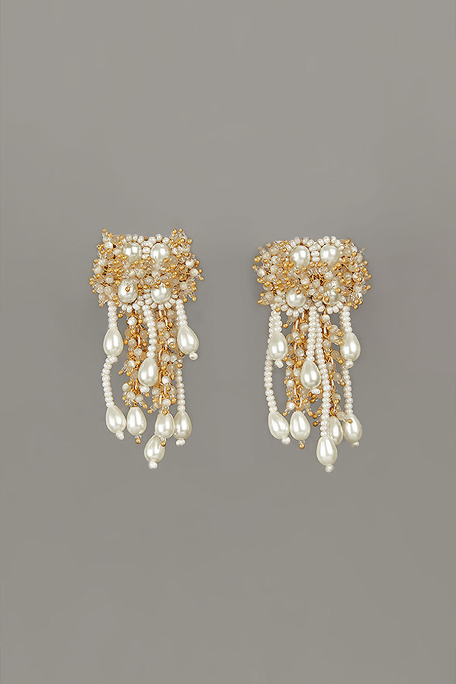 White Pearl Stud Earrings