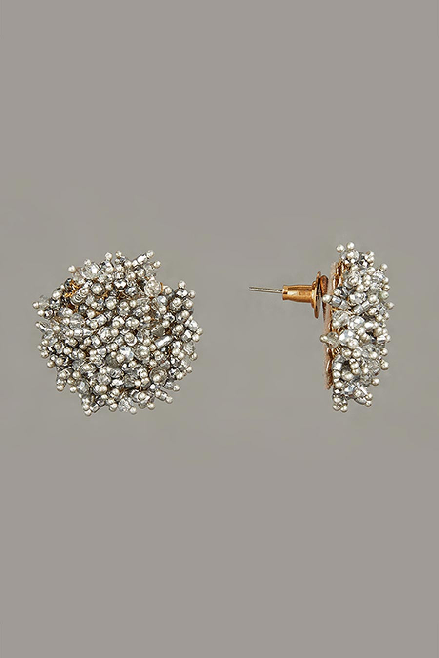 Silver Semi-Precious Stone Stud Earrings