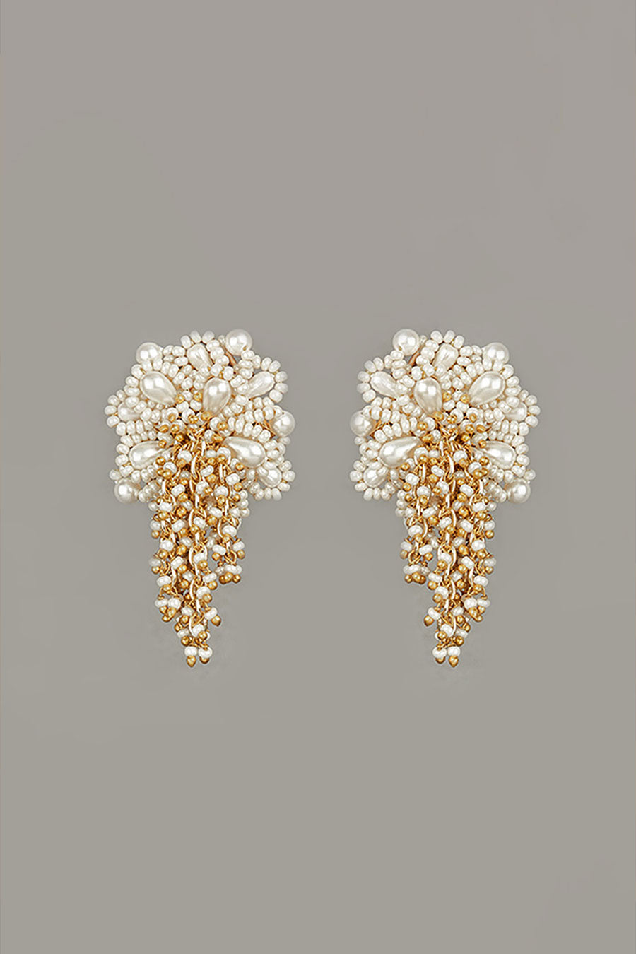 White Pearl Dangler Earrings