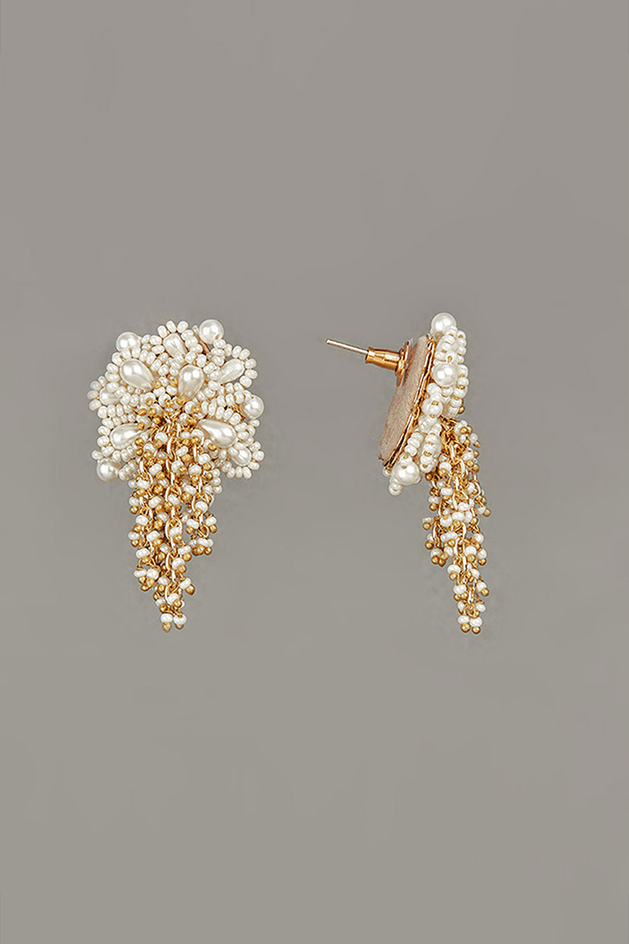 White Pearl Dangler Earrings