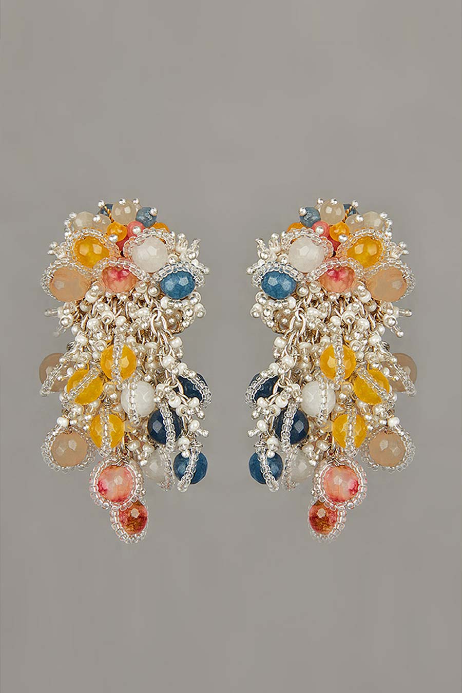 Multicolour Pearl Dangler Earrings