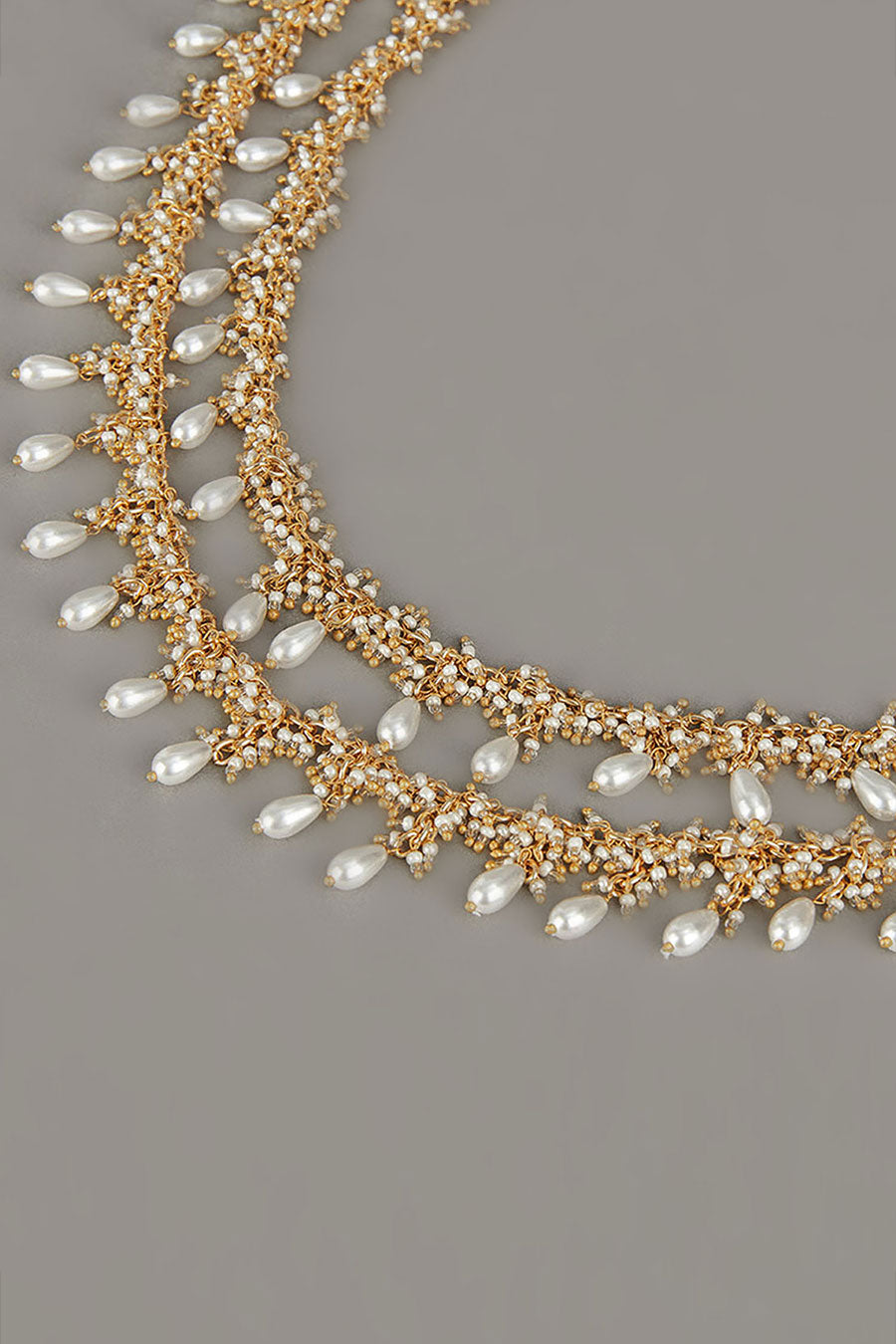White Drop Pearl Necklace
