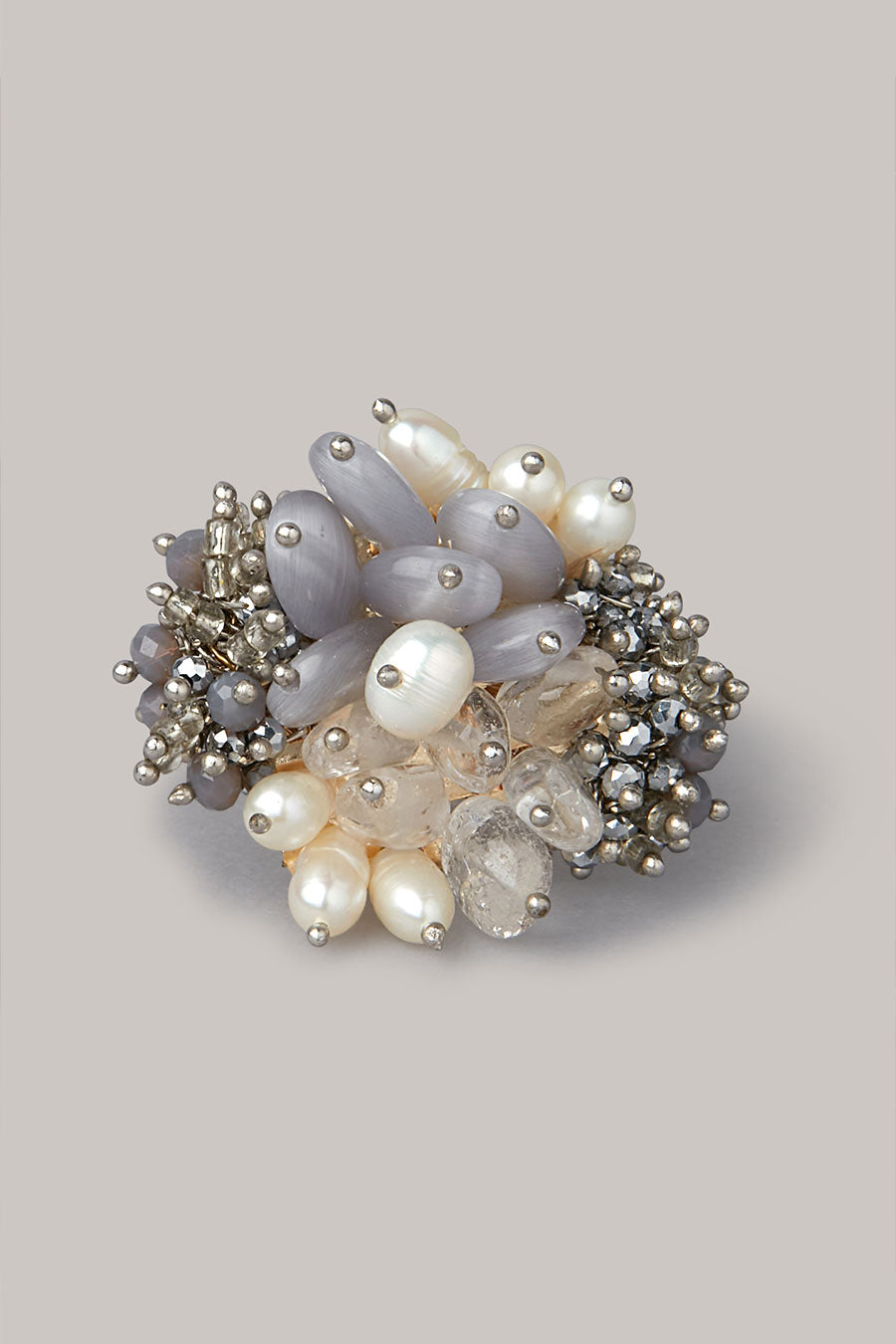 Grey Semi-Precious Stone Ring