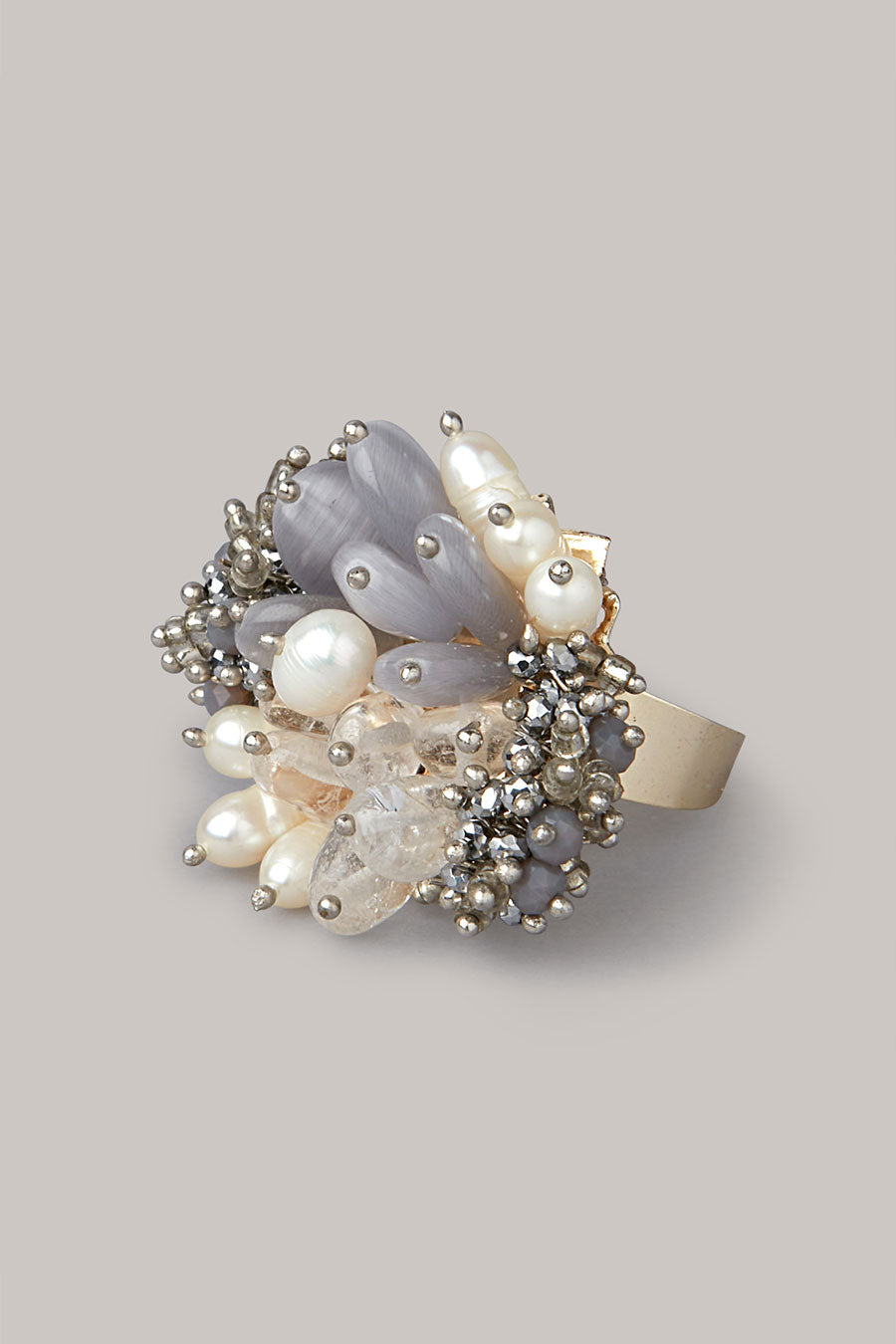 Grey Semi-Precious Stone Ring