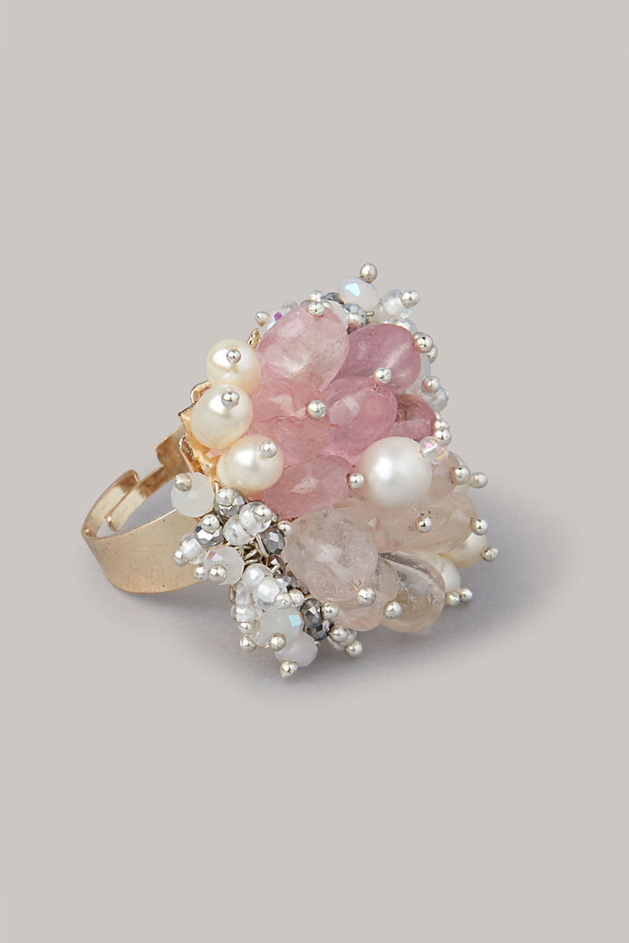 Pink Semi-Precious Stone Ring