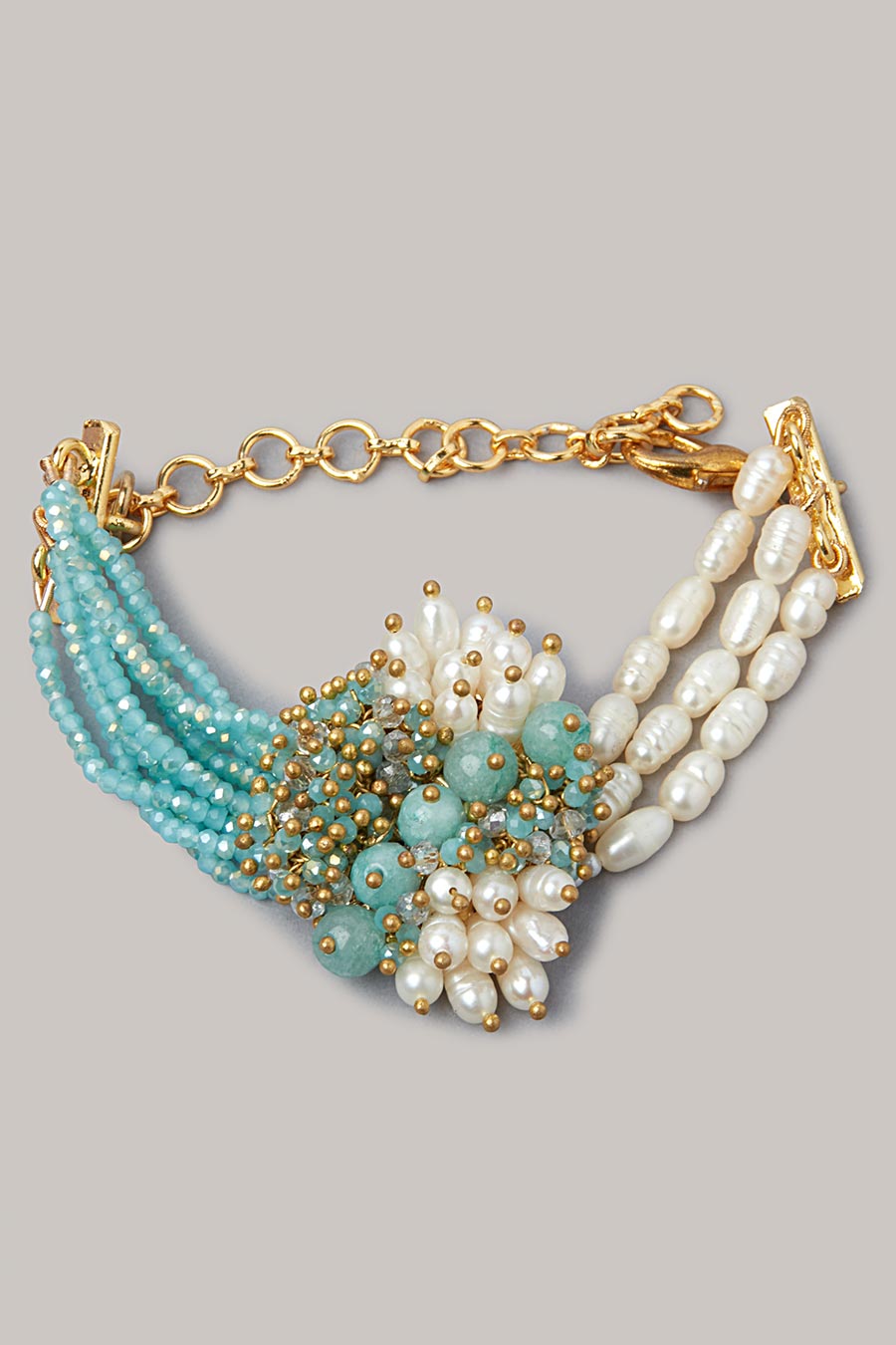 Blue Semi-Precious Stone Choker Set