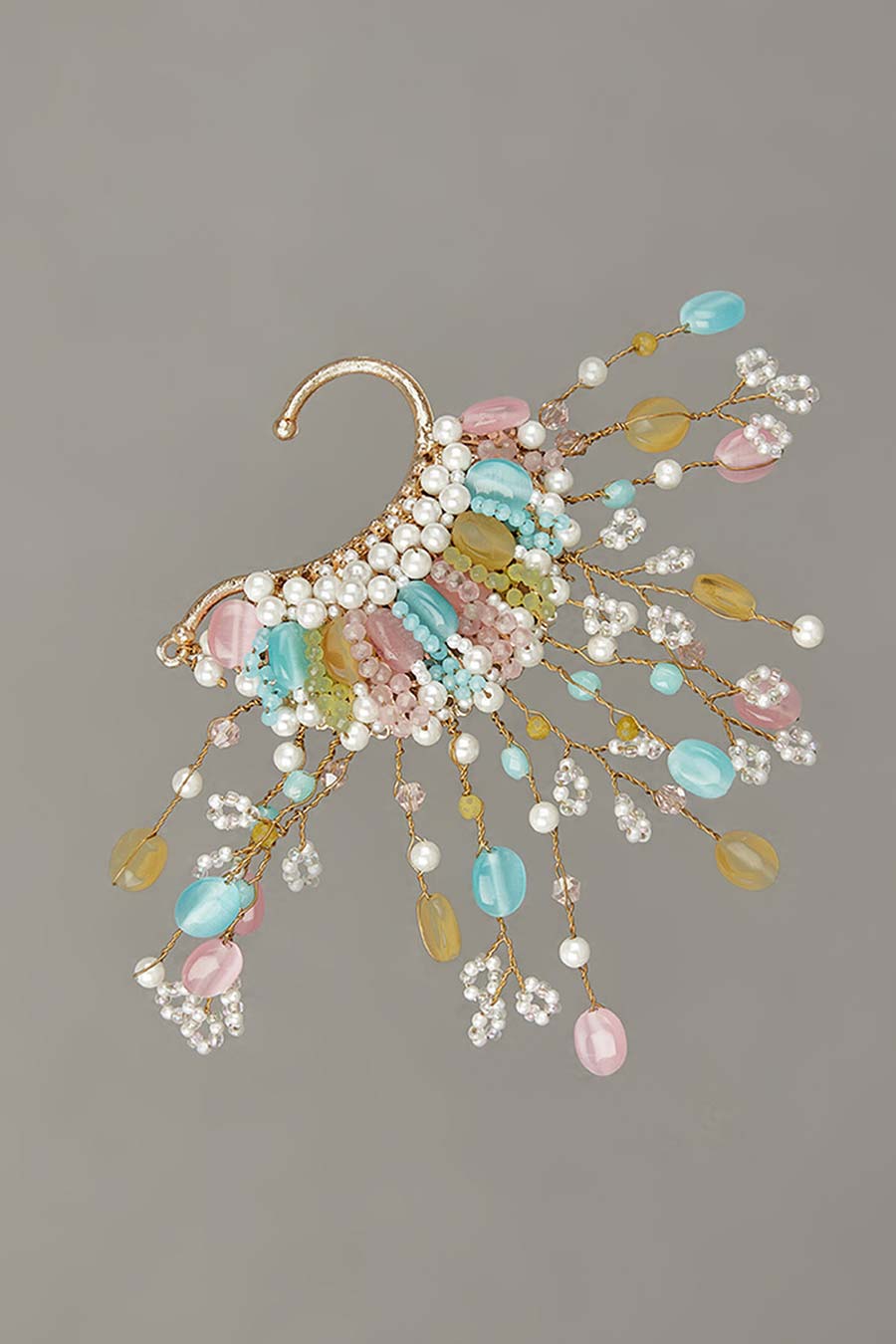 Multicolour Semi-Precious Stone Earcuff