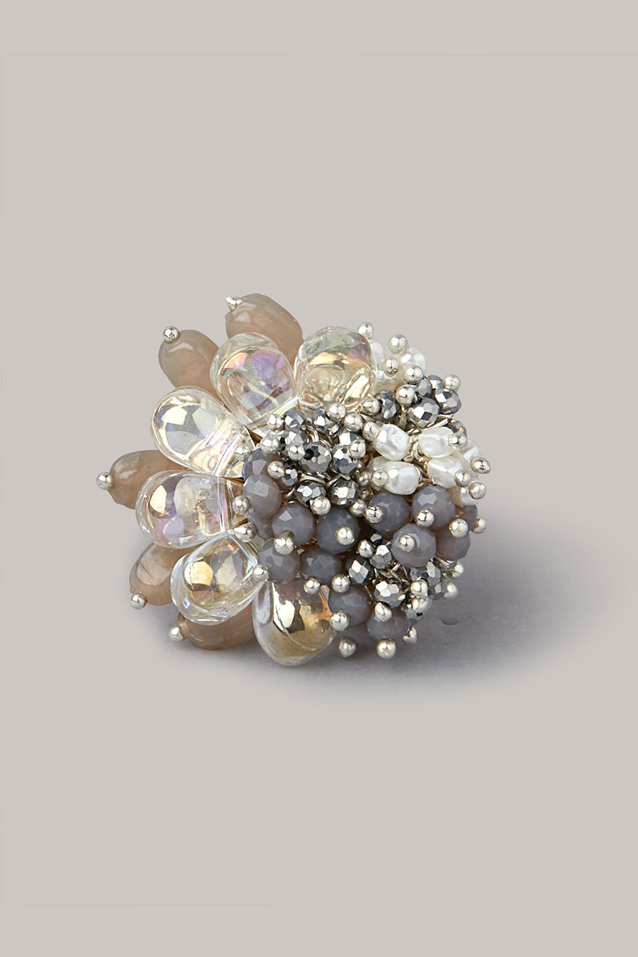 Grey Semi-Precious Stone Ring