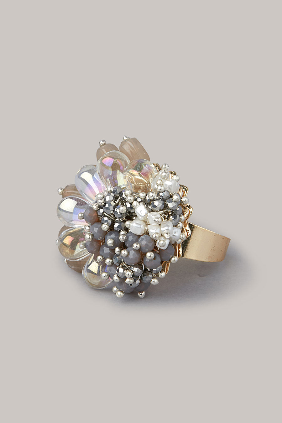 Grey Semi-Precious Stone Ring