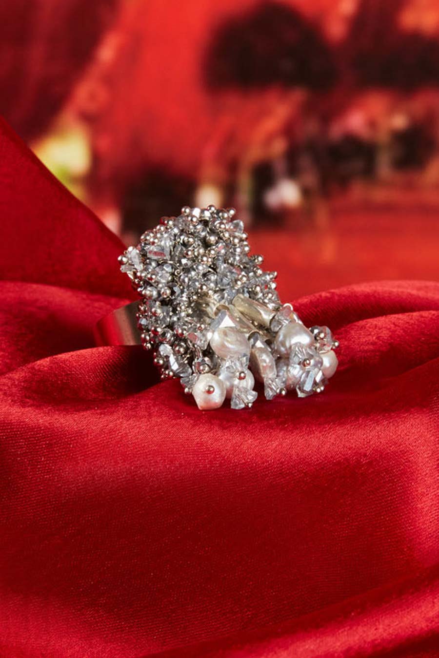 Silver Semi-Precious Stone Ring