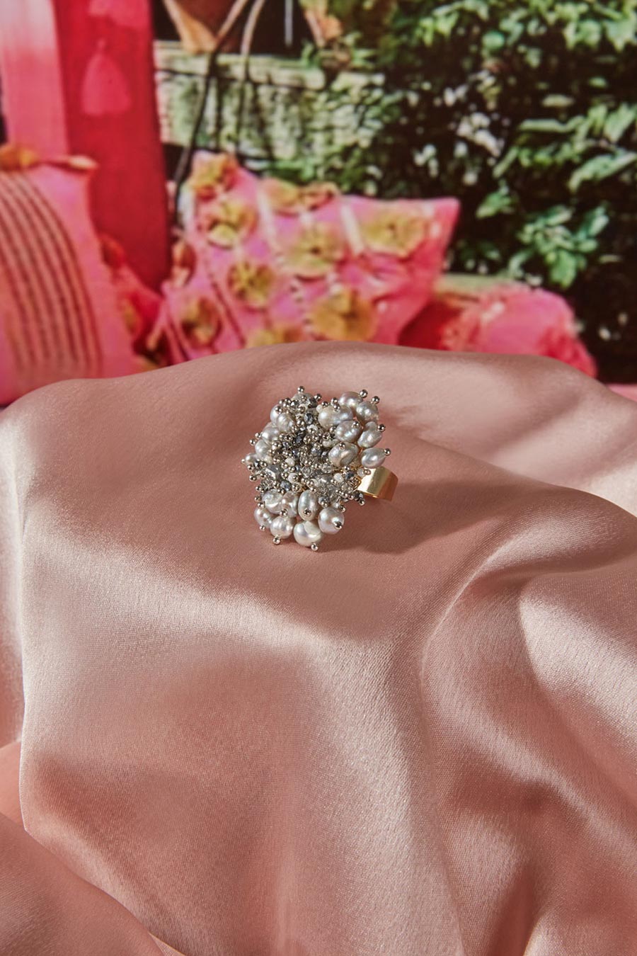 Grey Semi-Precious Stone Ring