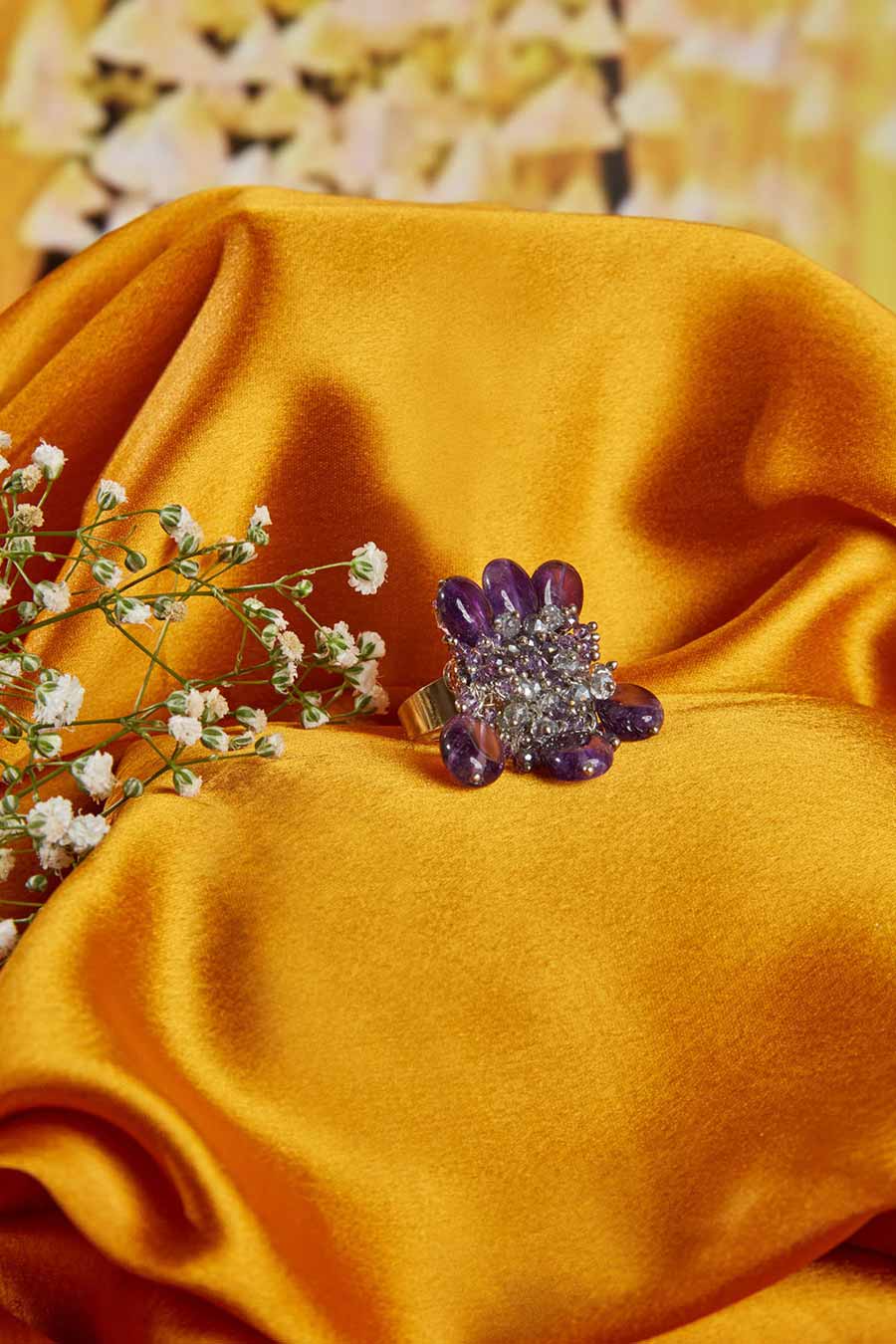 Purple Semi-Precious Stone Ring